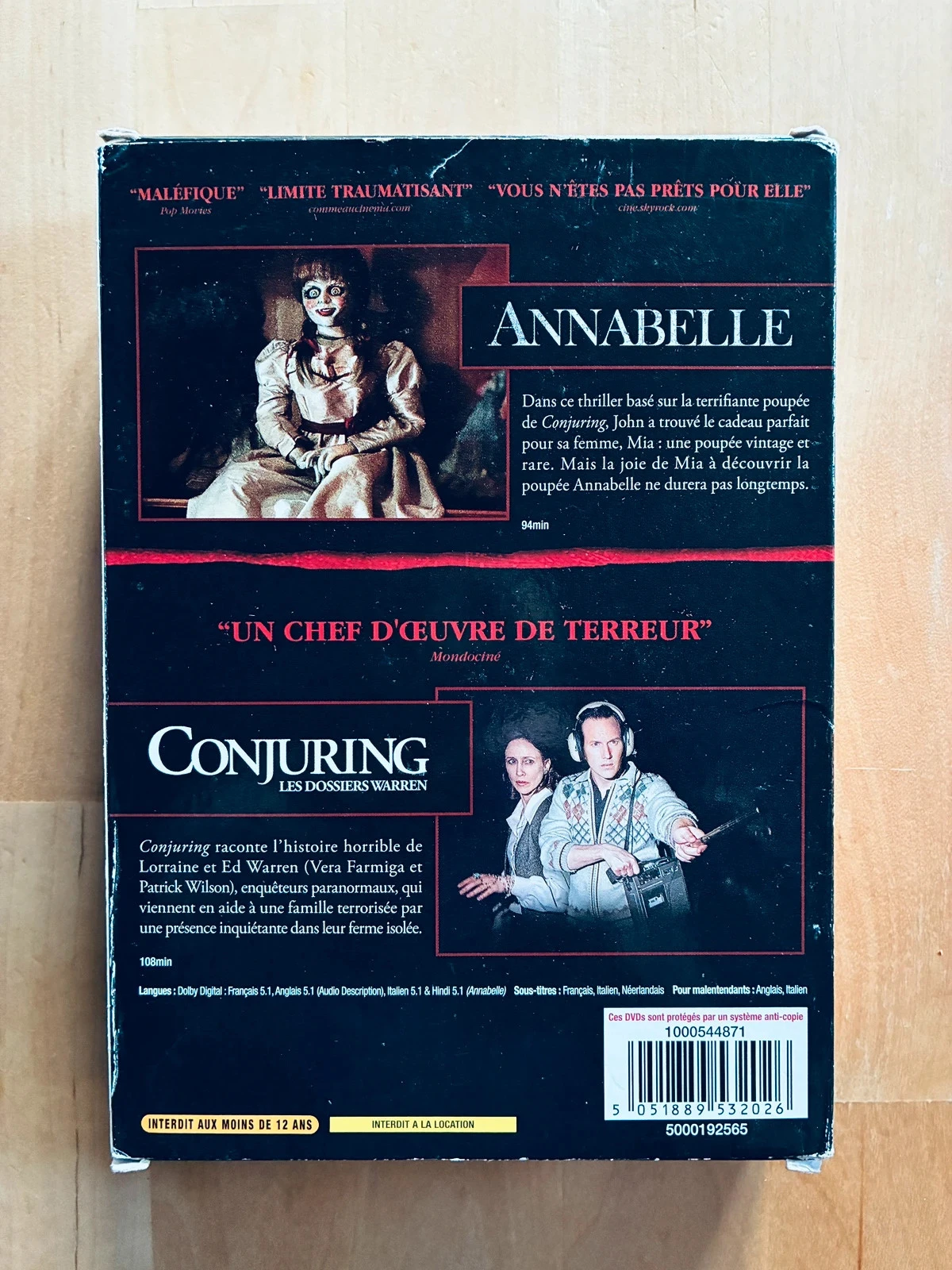 Caja de 2 DVD Conjuración y Annabelle. – photo 2